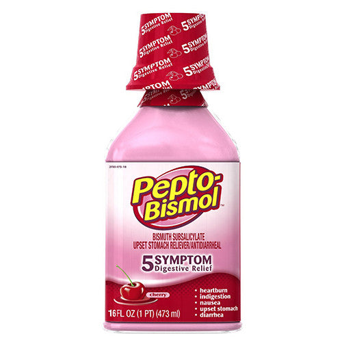 Pepto-Bismol Liquid Cherry, Upset Stomach Liquid - 16 Oz